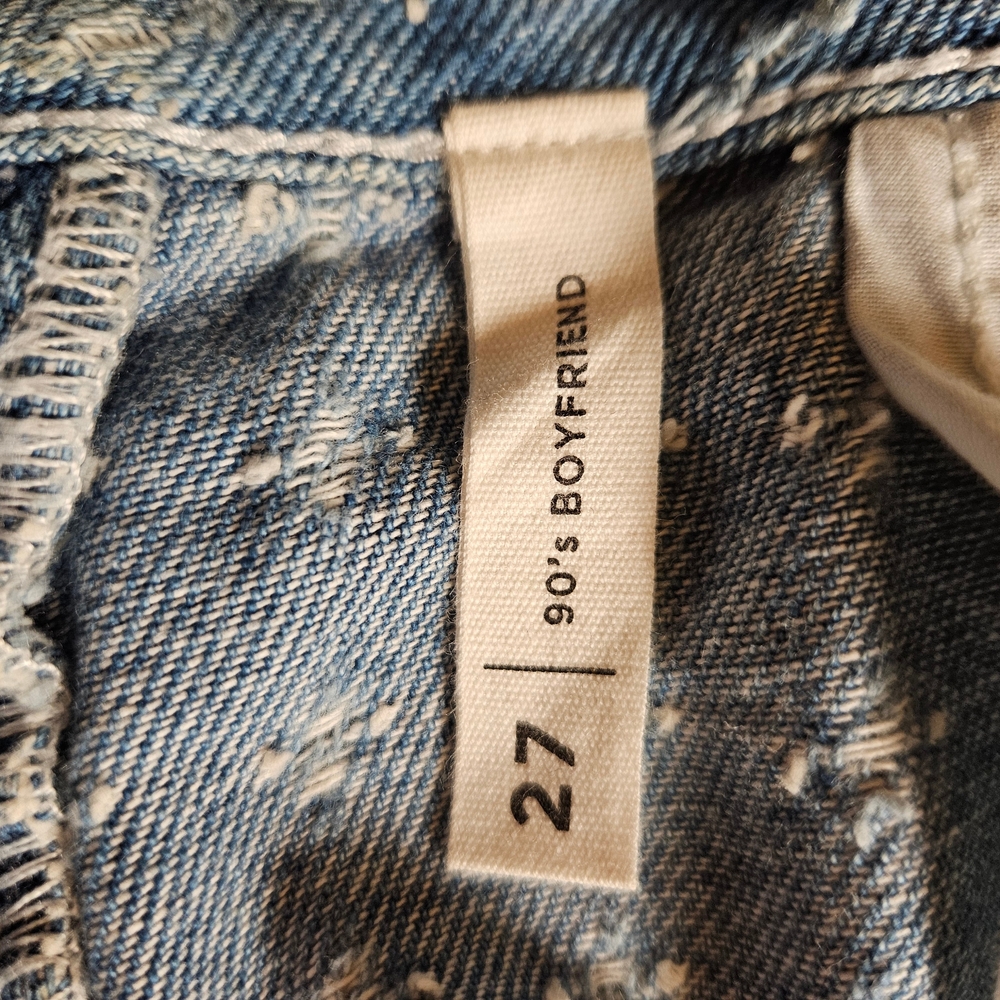 Pacsun Medium Blue Distressed 90s Boyfriend Jeans Women's Size 27 - Picture 11 of 14